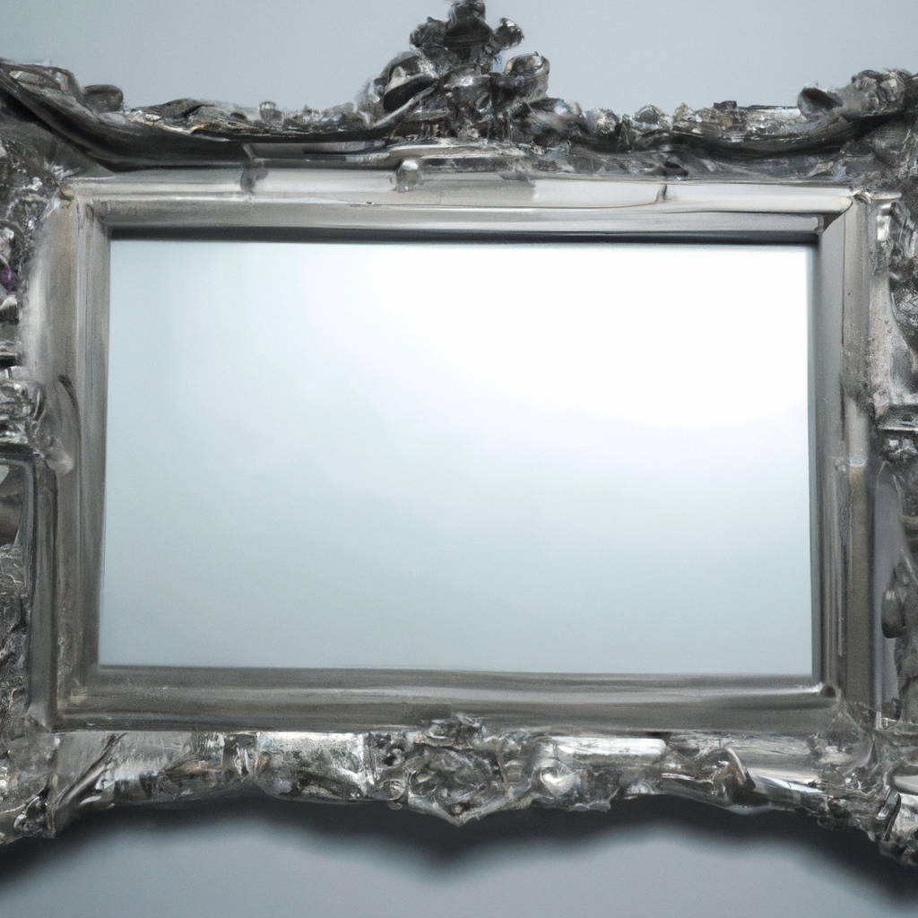 Miroir baroque argent pas cher