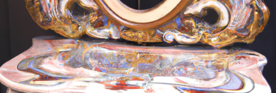 Table basse miroir baroque