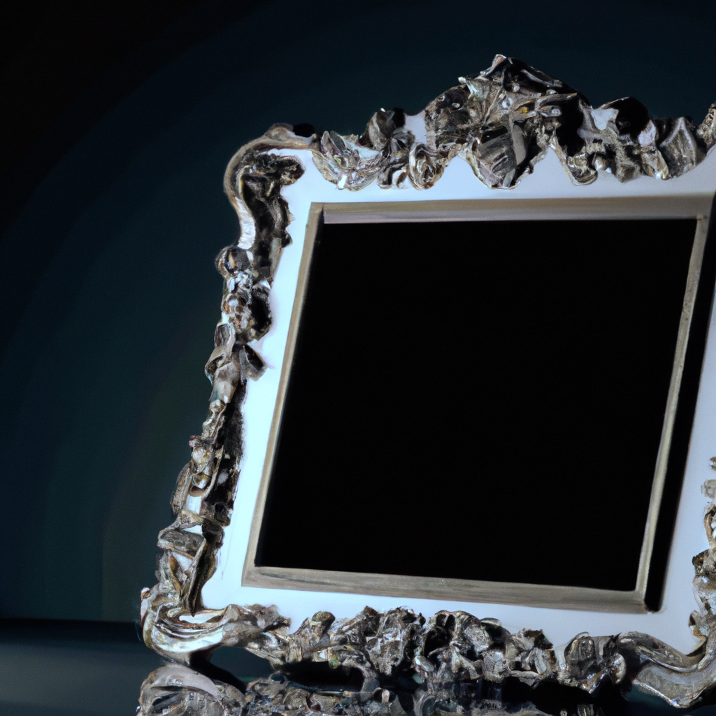 Miroir baroque sans bord très ouvragé