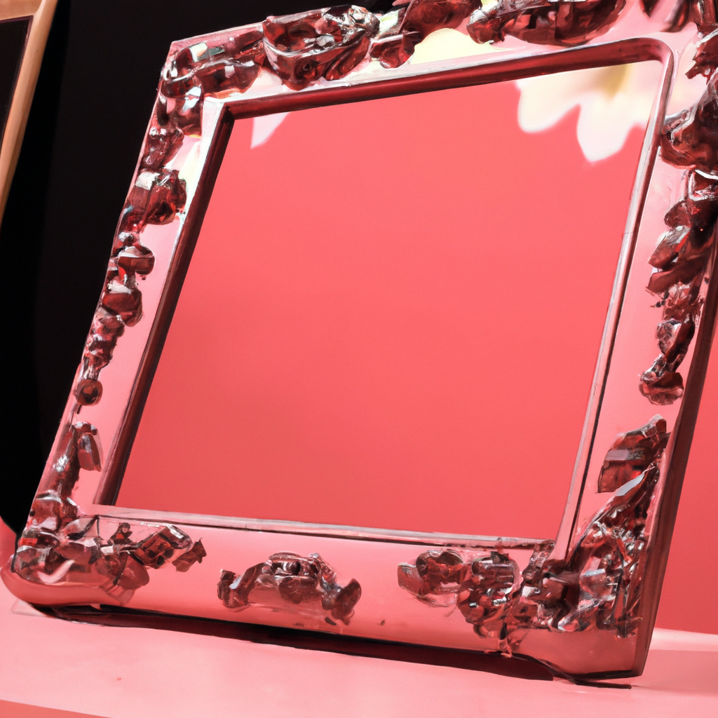 Miroir baroque rouge