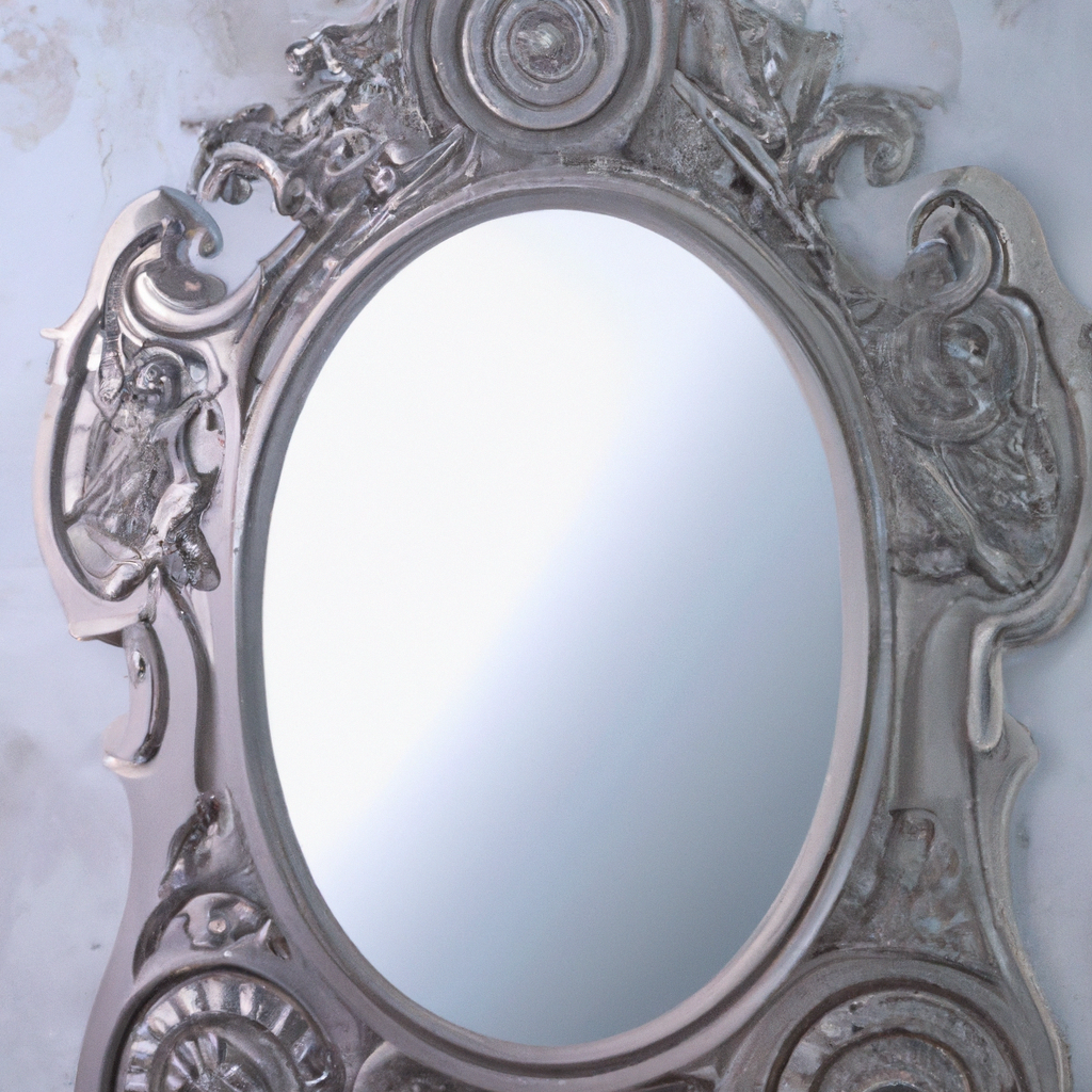 Miroir baroque argent pas cher