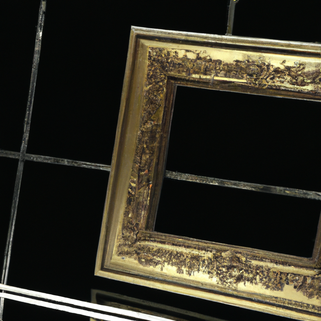 Miroir baroque noir rectangulaire