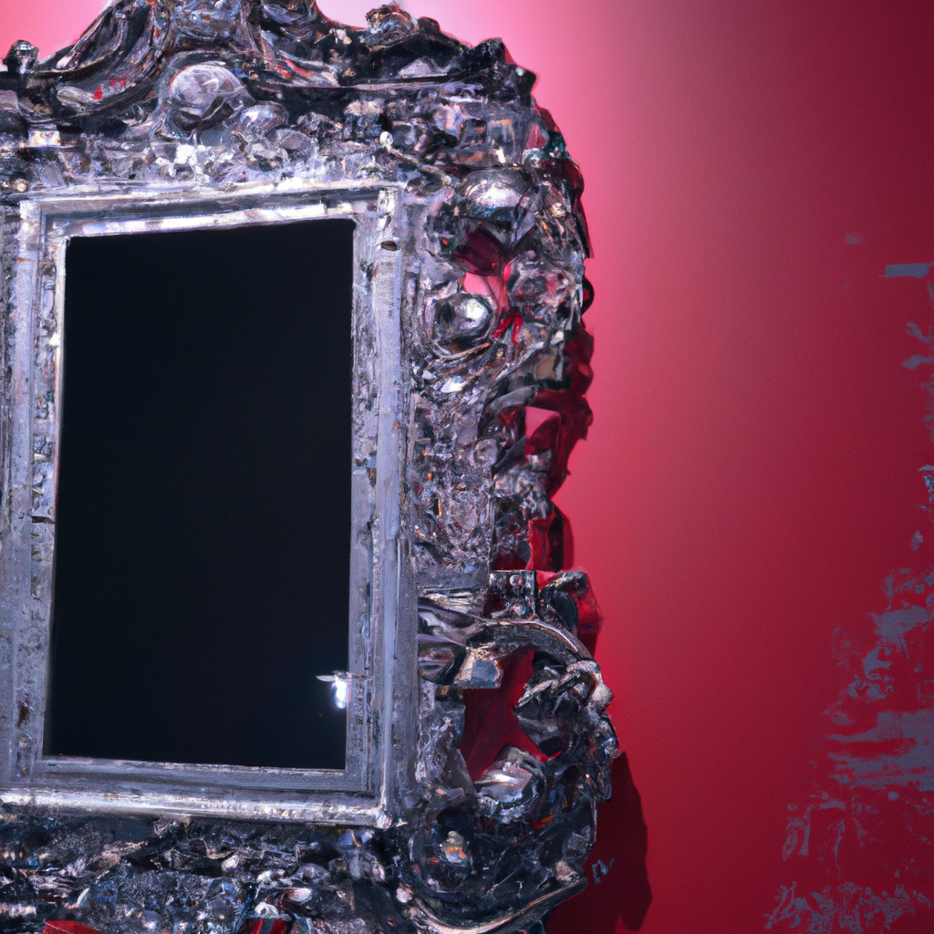 Miroir baroque argenté