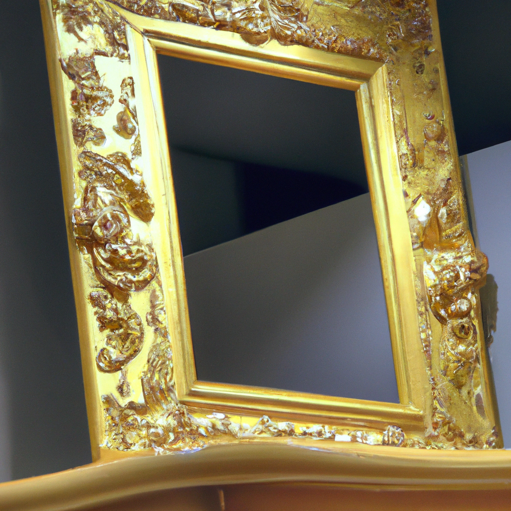 Miroir gris baroque