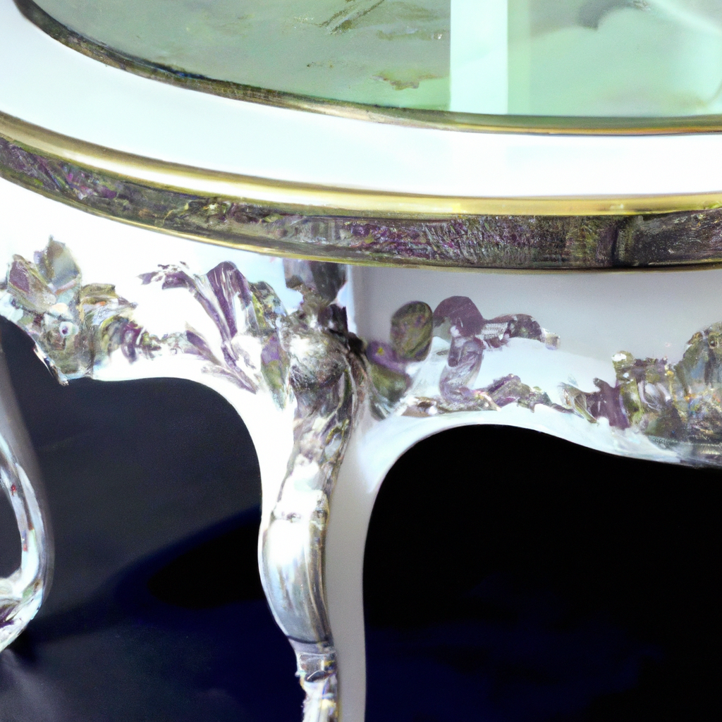 Table basse baroque miroir
