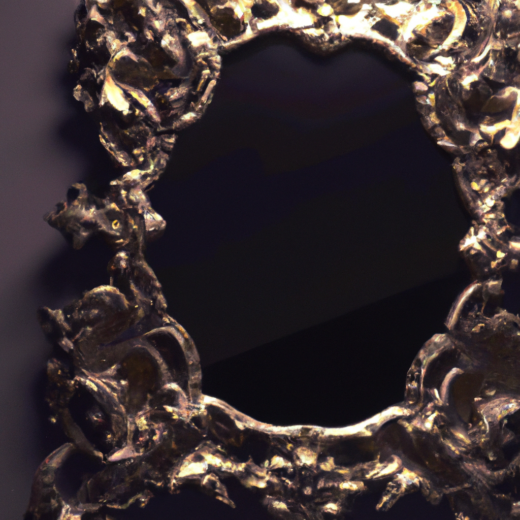 Miroir baroque gris argent