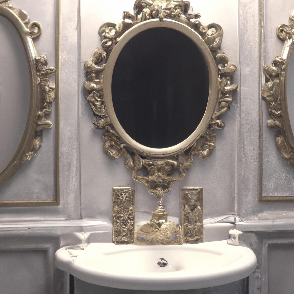 Miroir salle de bain baroque