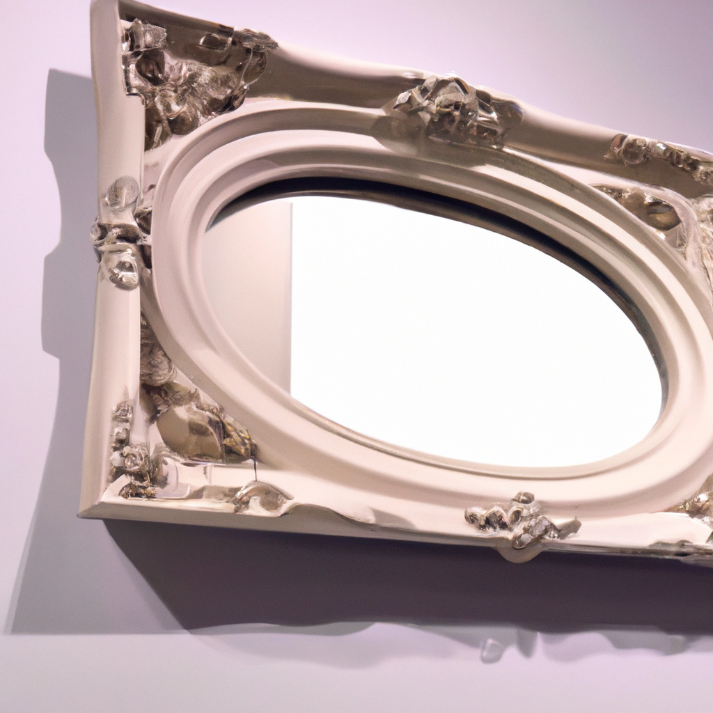 Miroir baroque blanc pas cher