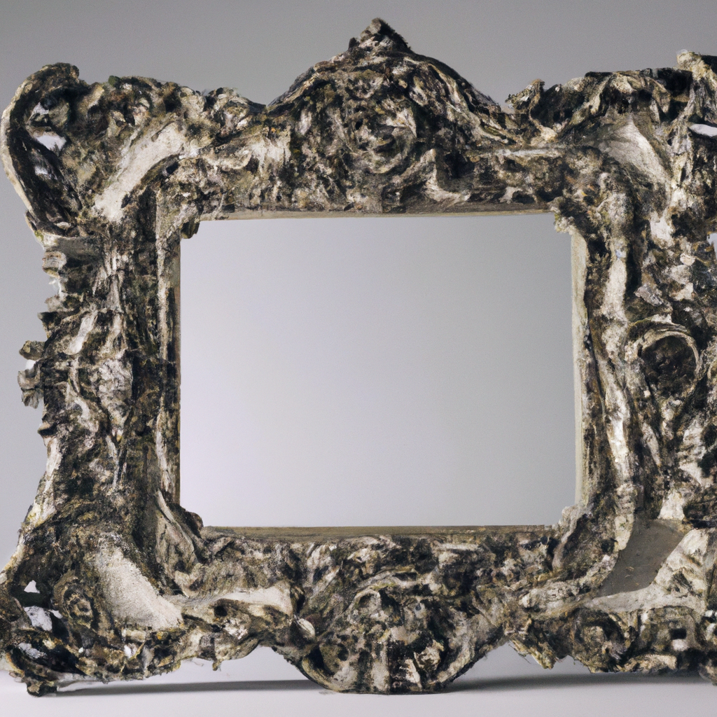 Miroir baroque sans bord ouvragé