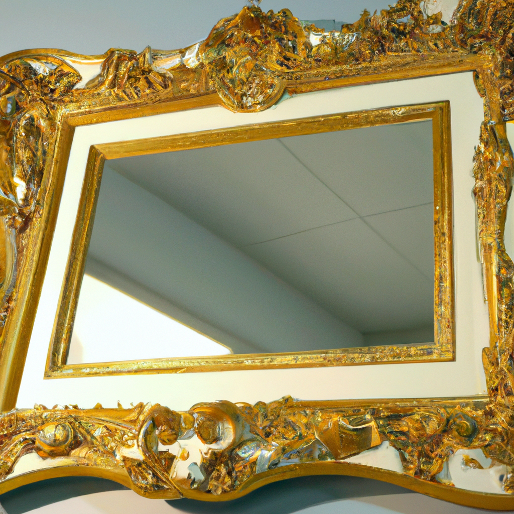 Miroir baroque doré pas cher