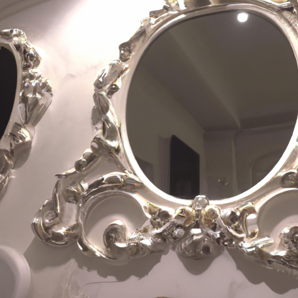 Miroir baroque pour salle de bain