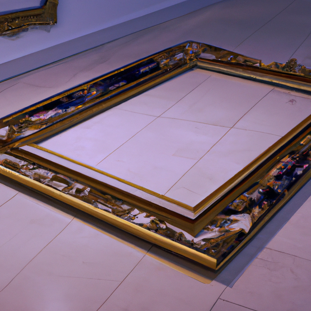 Miroir baroque à poser au sol