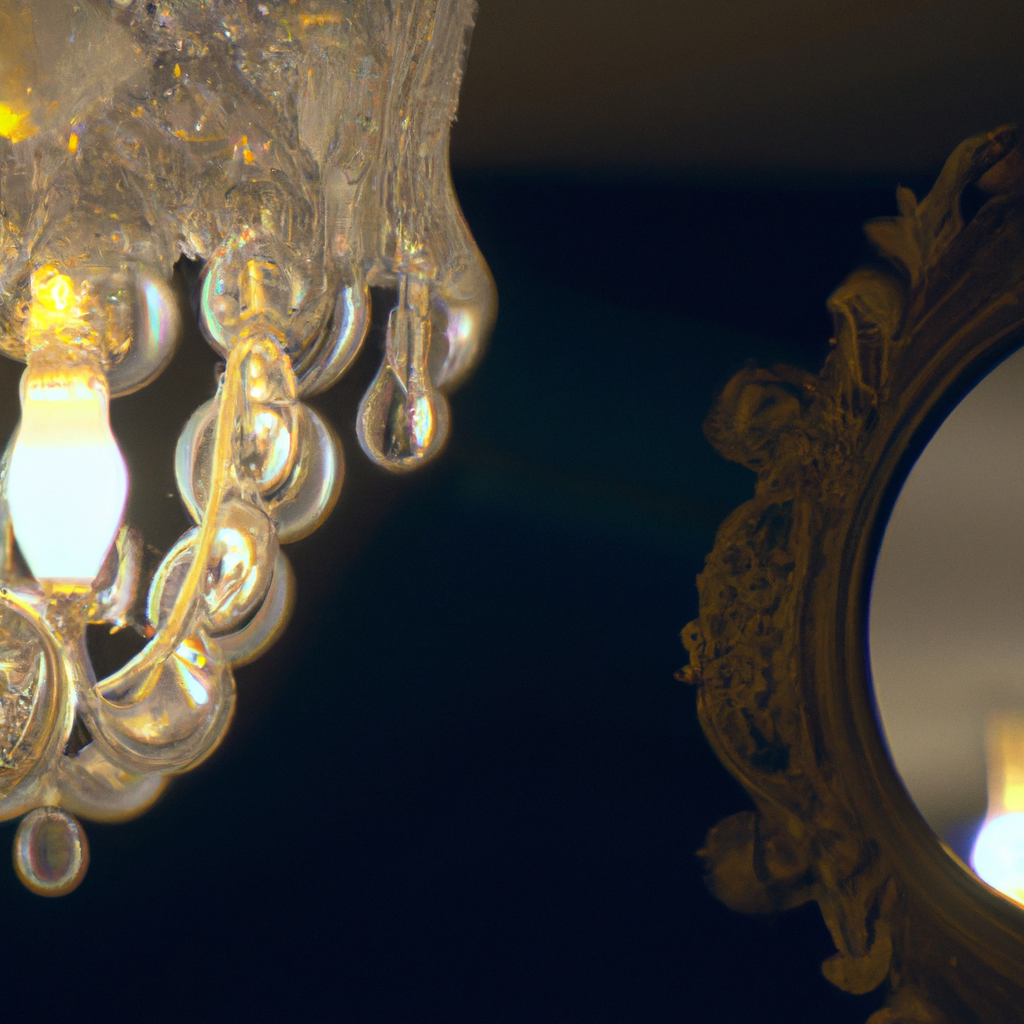 Grand miroir baroque noir