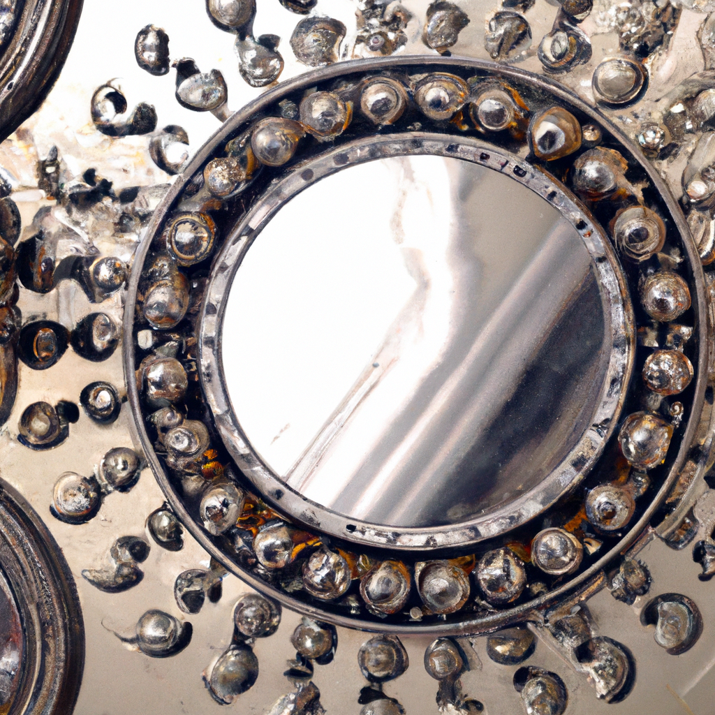 Miroir baroque argenté