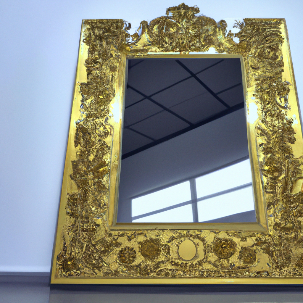 Miroir baroque à poser au sol