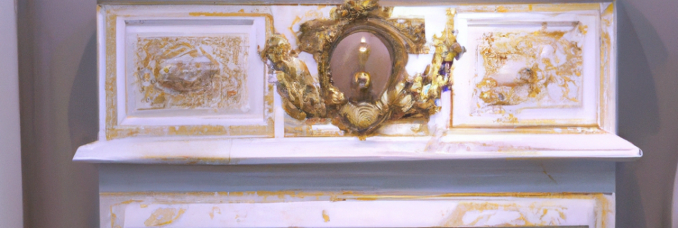 Miroir blanc style baroque