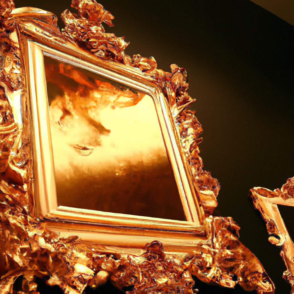 Miroir baroque doré Maison du Monde