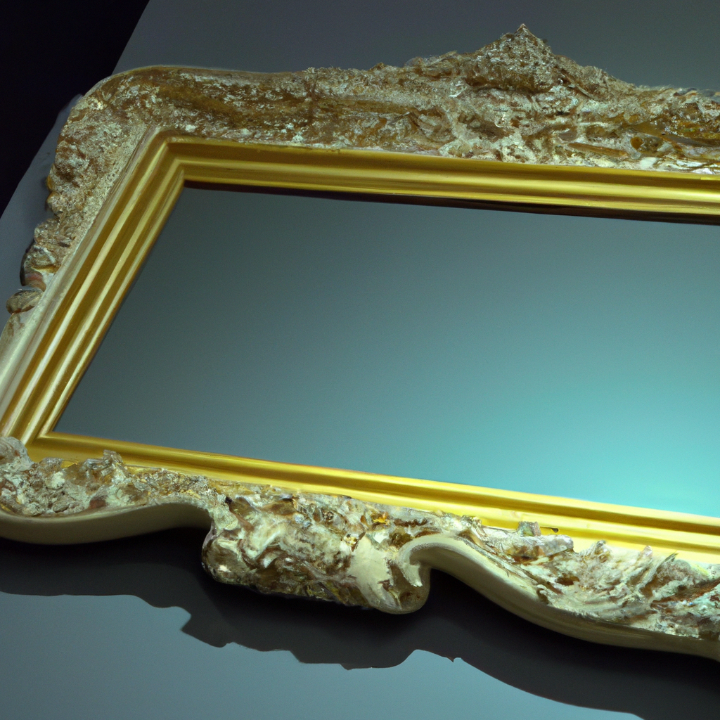 Miroir sur pied style baroque