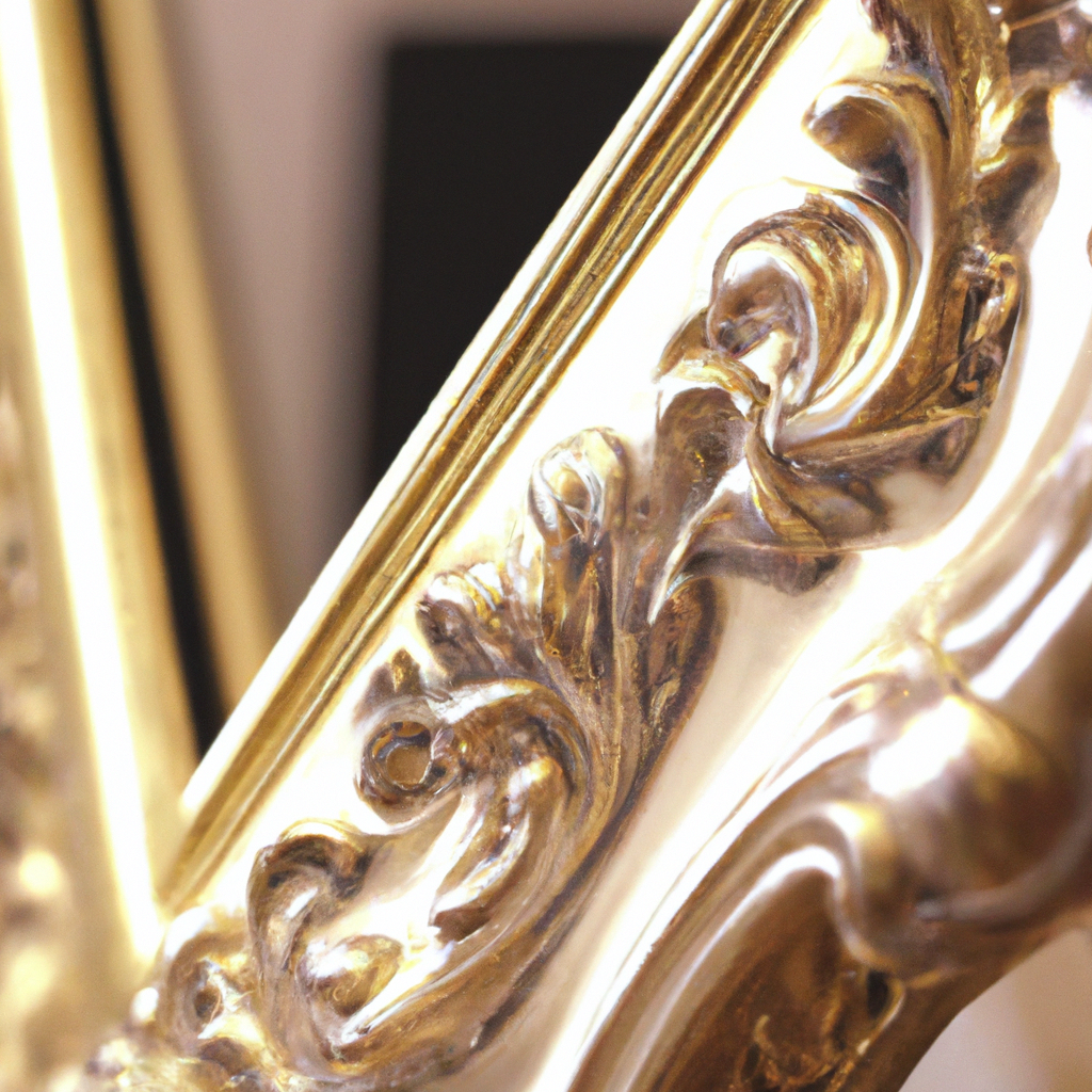 Miroir baroque doré pas cher