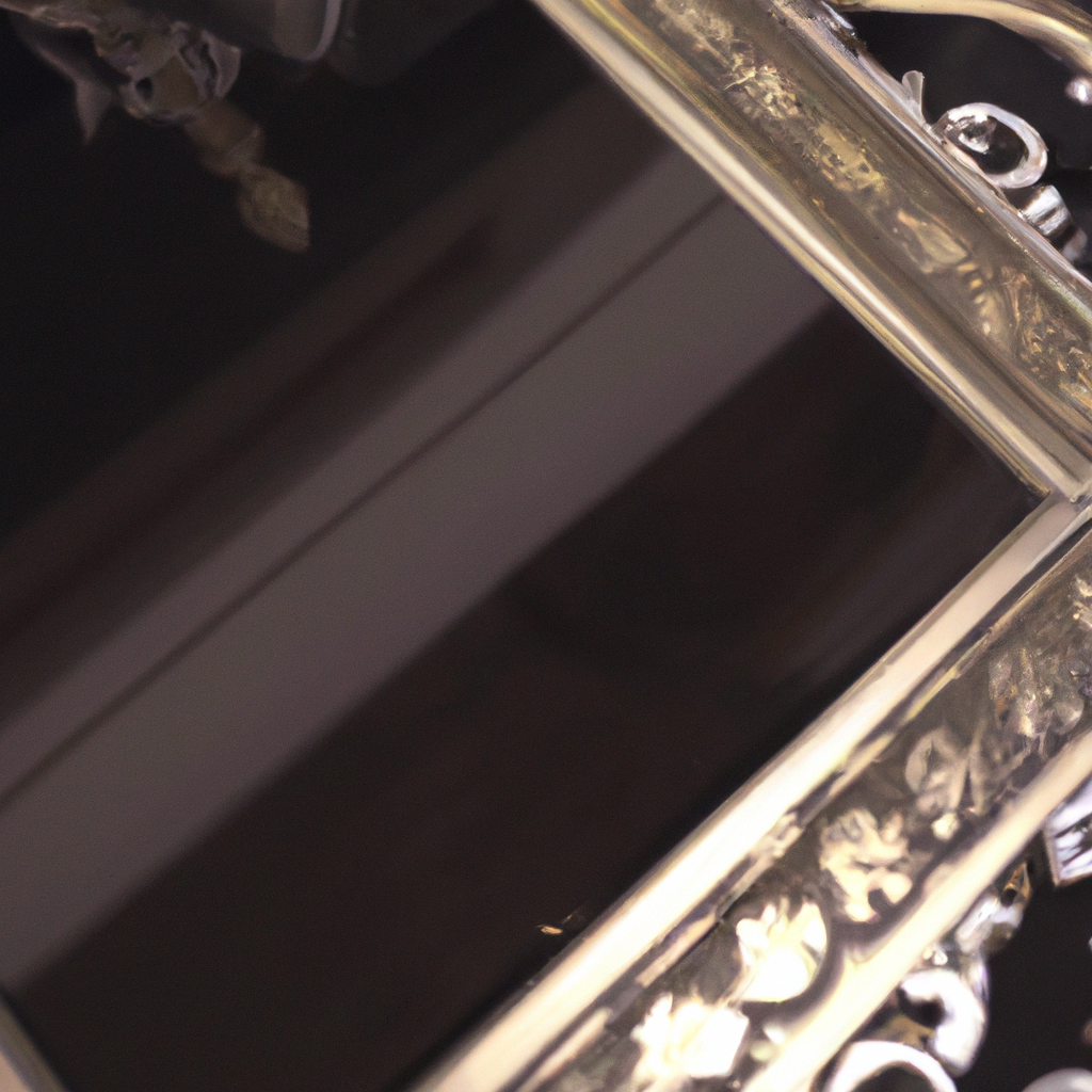 Miroir sur pied style baroque