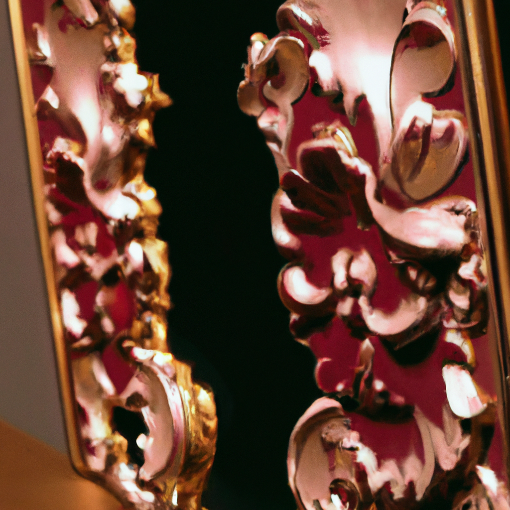 Miroir baroque rouge
