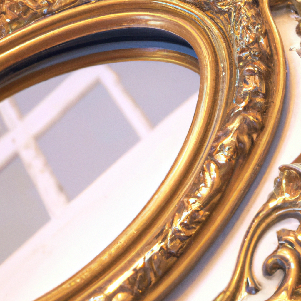 Miroir cadre doré baroque