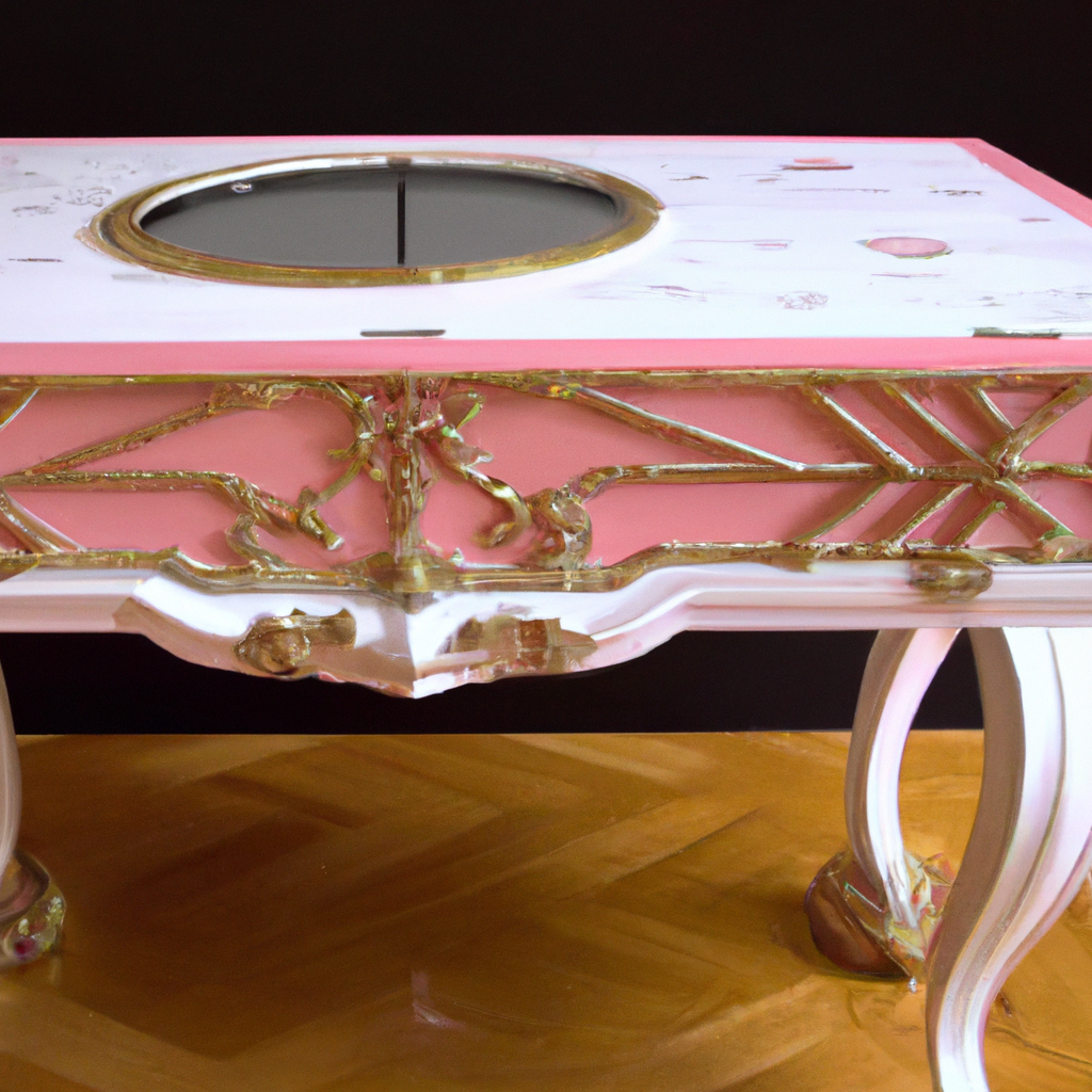 Table basse baroque miroir