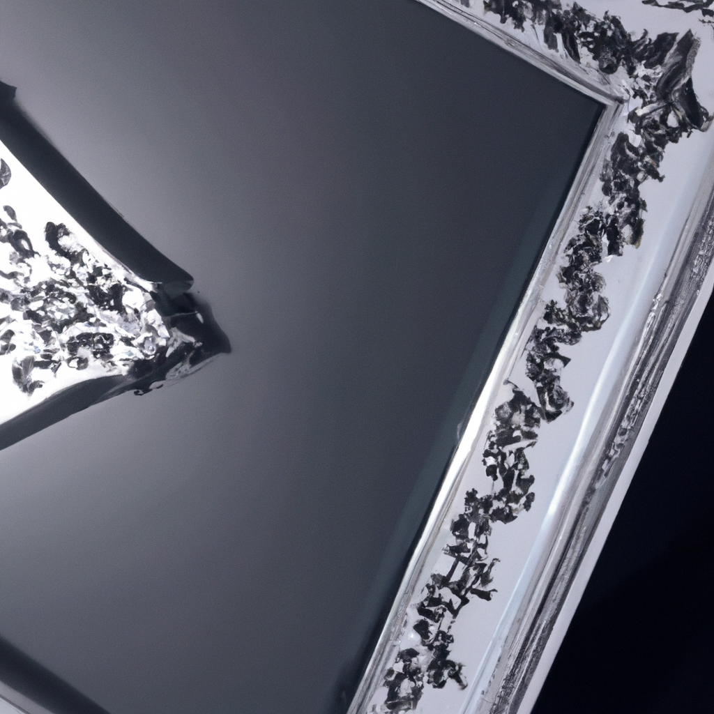 Miroir baroque gris argent
