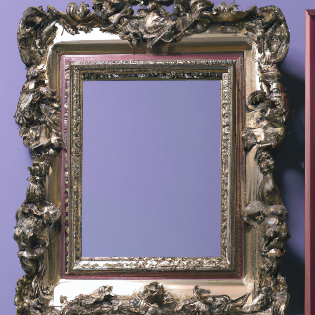 Miroir baroque basque cadre noir or