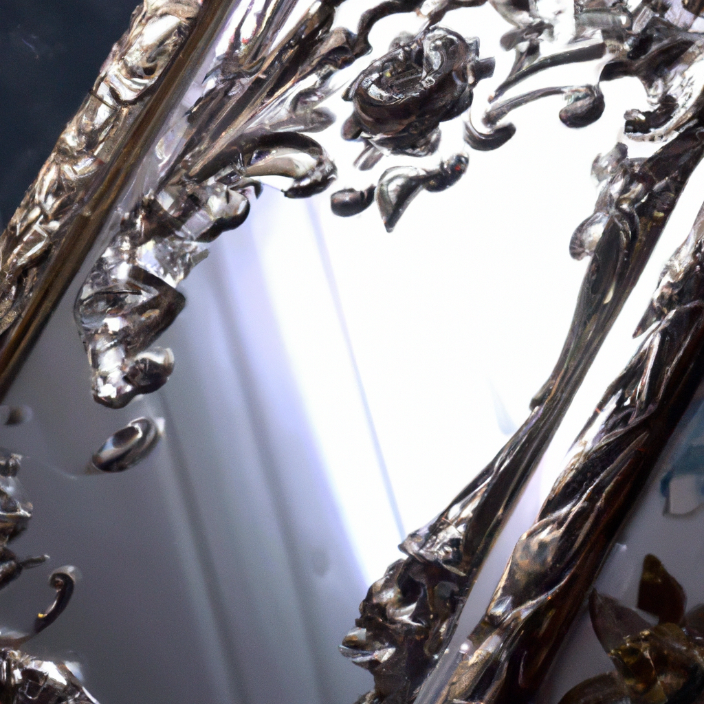 Miroir baroque argent