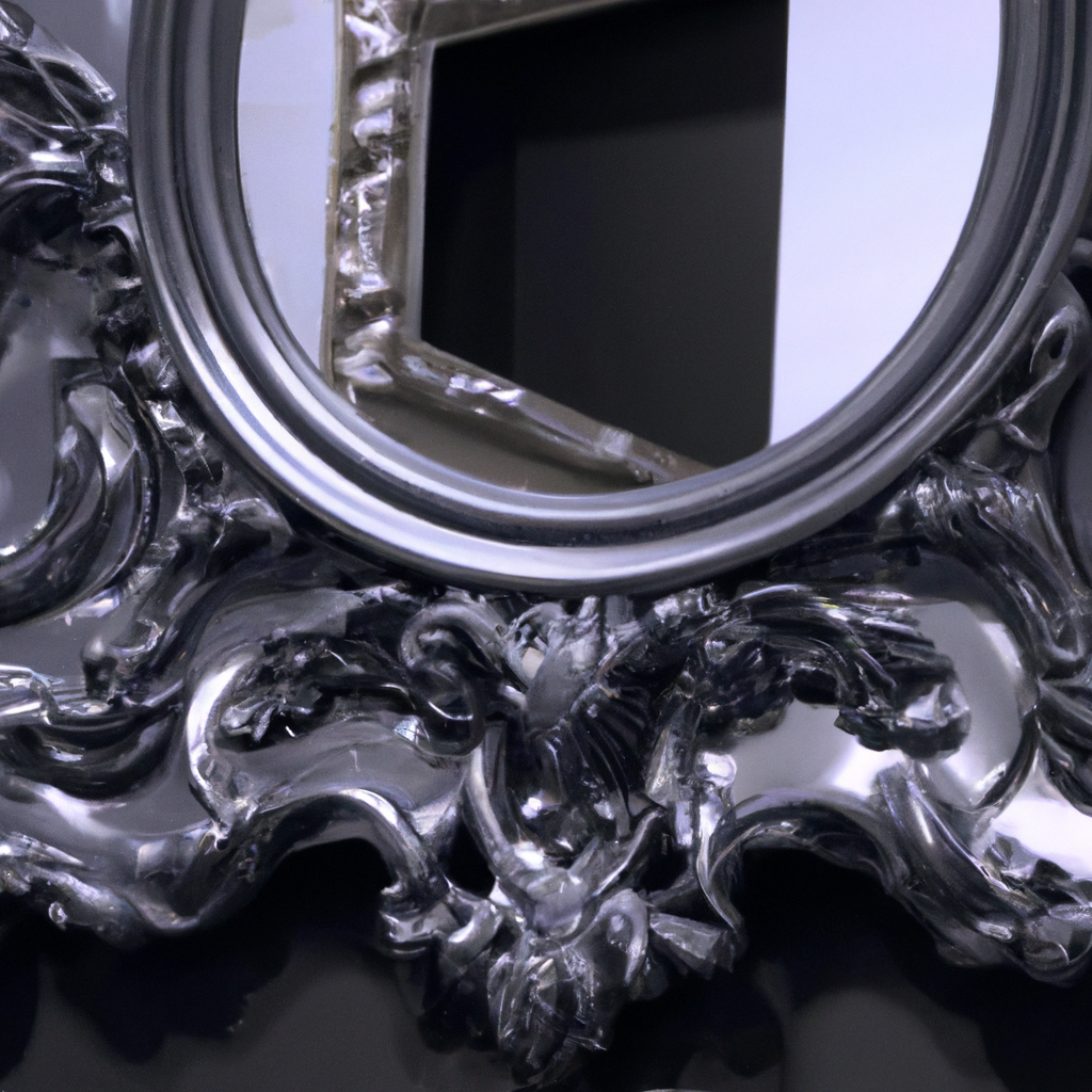 Miroir baroque argent