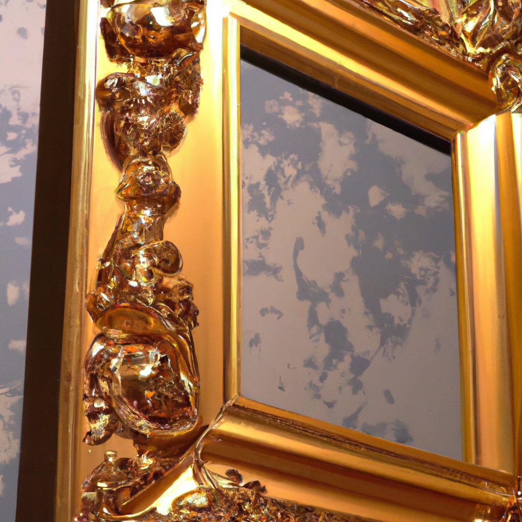 Miroir ancien doré baroque