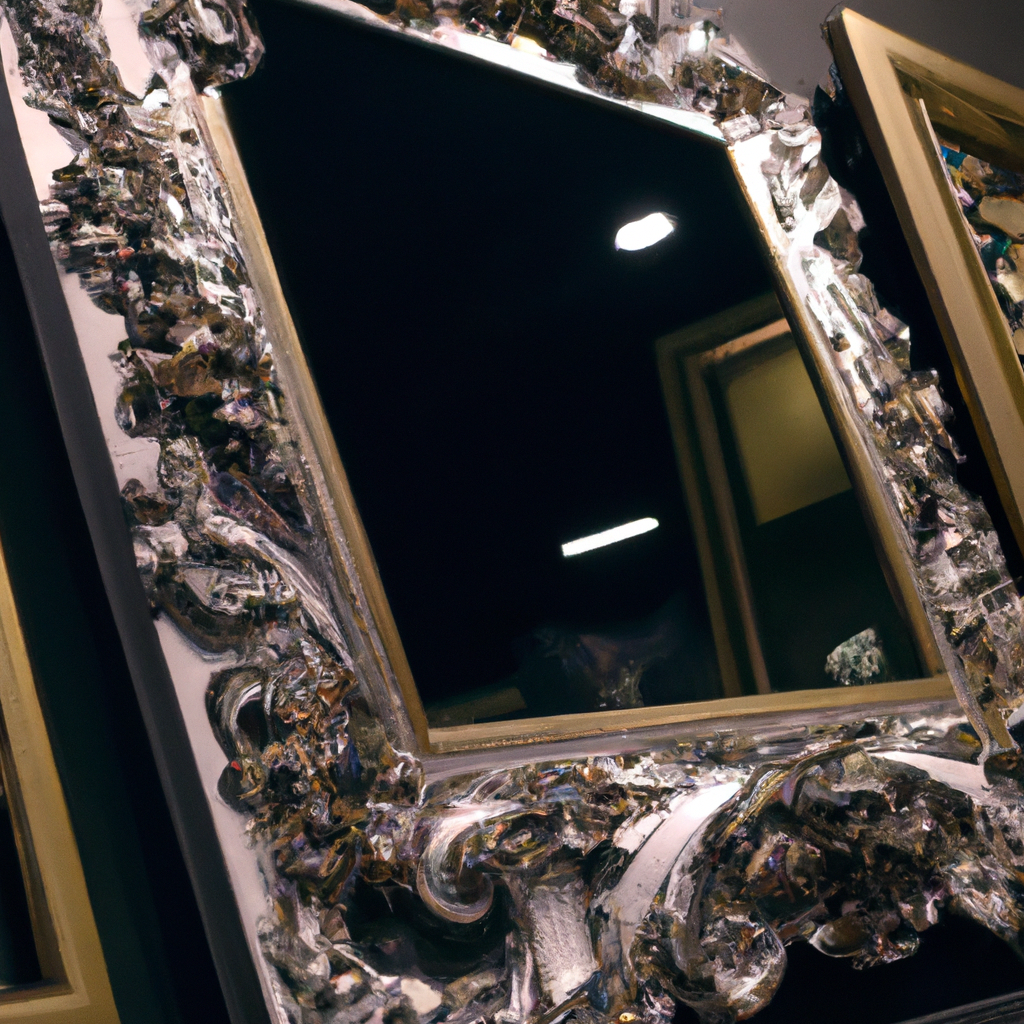 Miroir a pied baroque