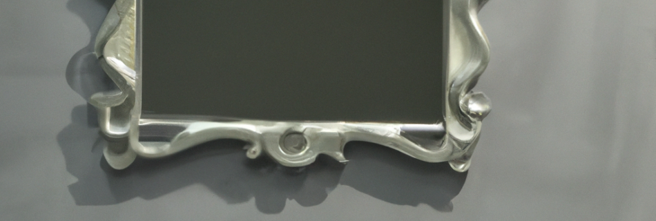 Miroir 110 cm gris baroque salle de bain