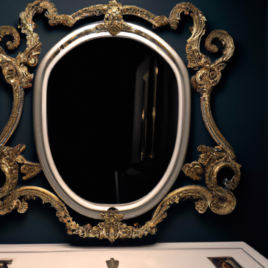 Miroir avec console baroque