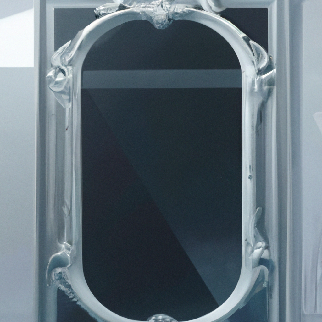 Miroir 110 cm gris baroque