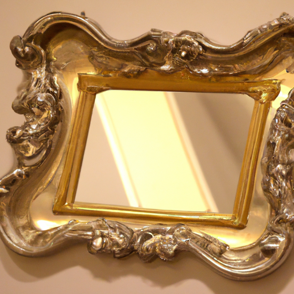 Miroir baroque beige ou gris
