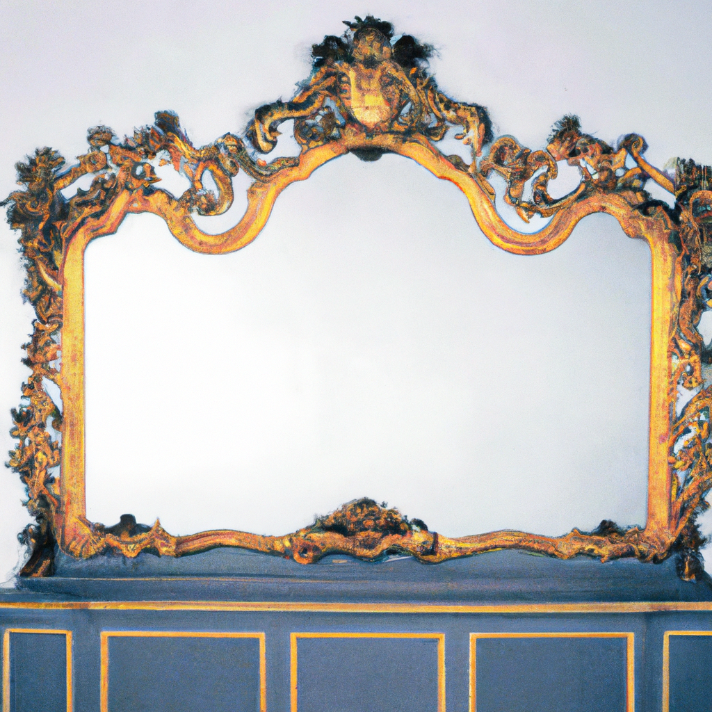 Miroir baroque balnc