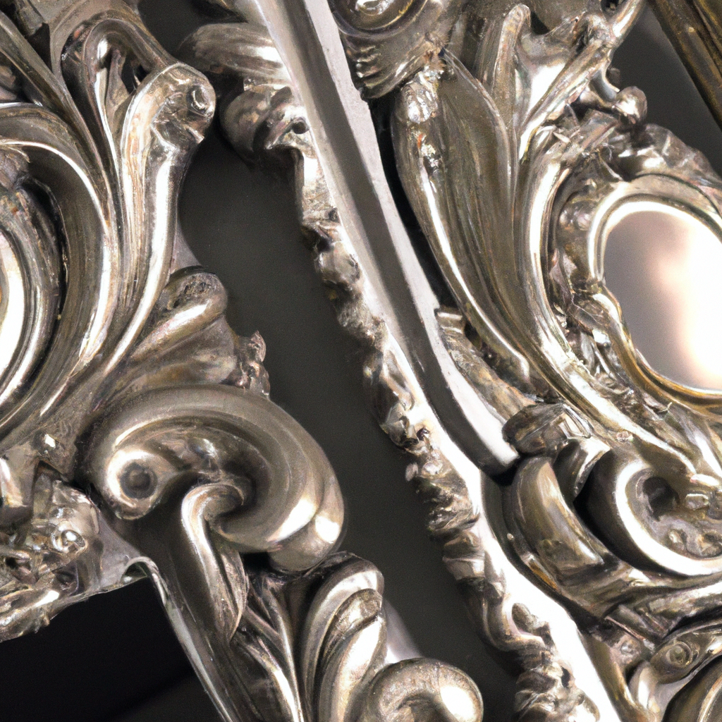 Miroir baroque balnc