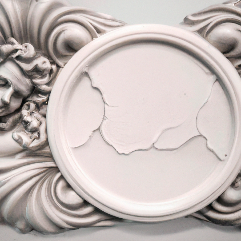 Miroir argenté style baroque