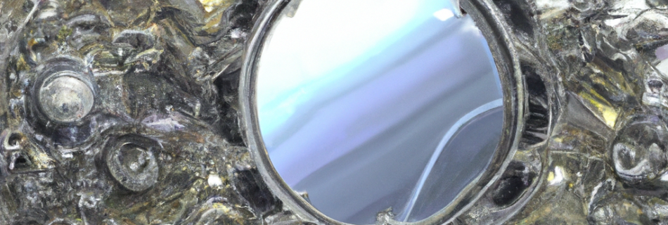 Miroir baroque argent pailleté