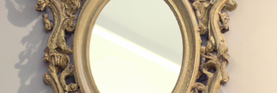 Miroir avec cadre en bois baroque renaissance