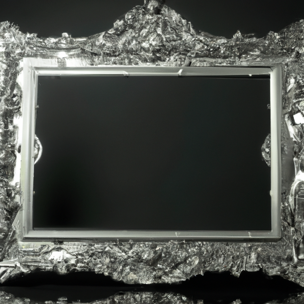 Miroir baroque argent rectangulaire
