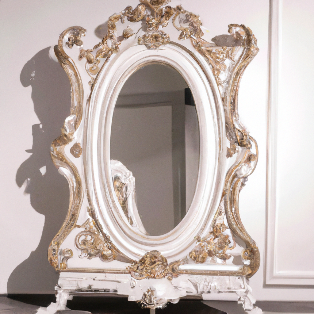 Miroir a pied baroqu