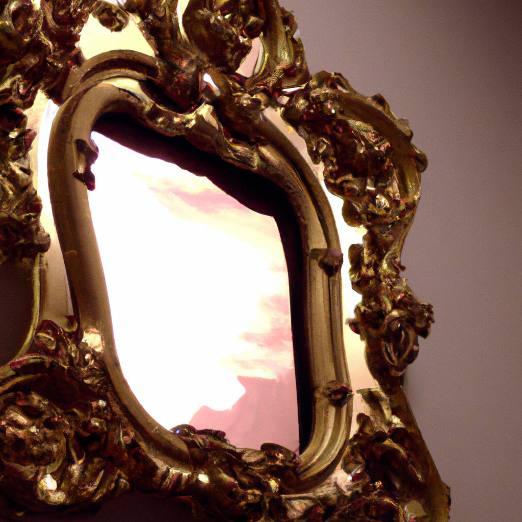 Miroir ancien doré baroque