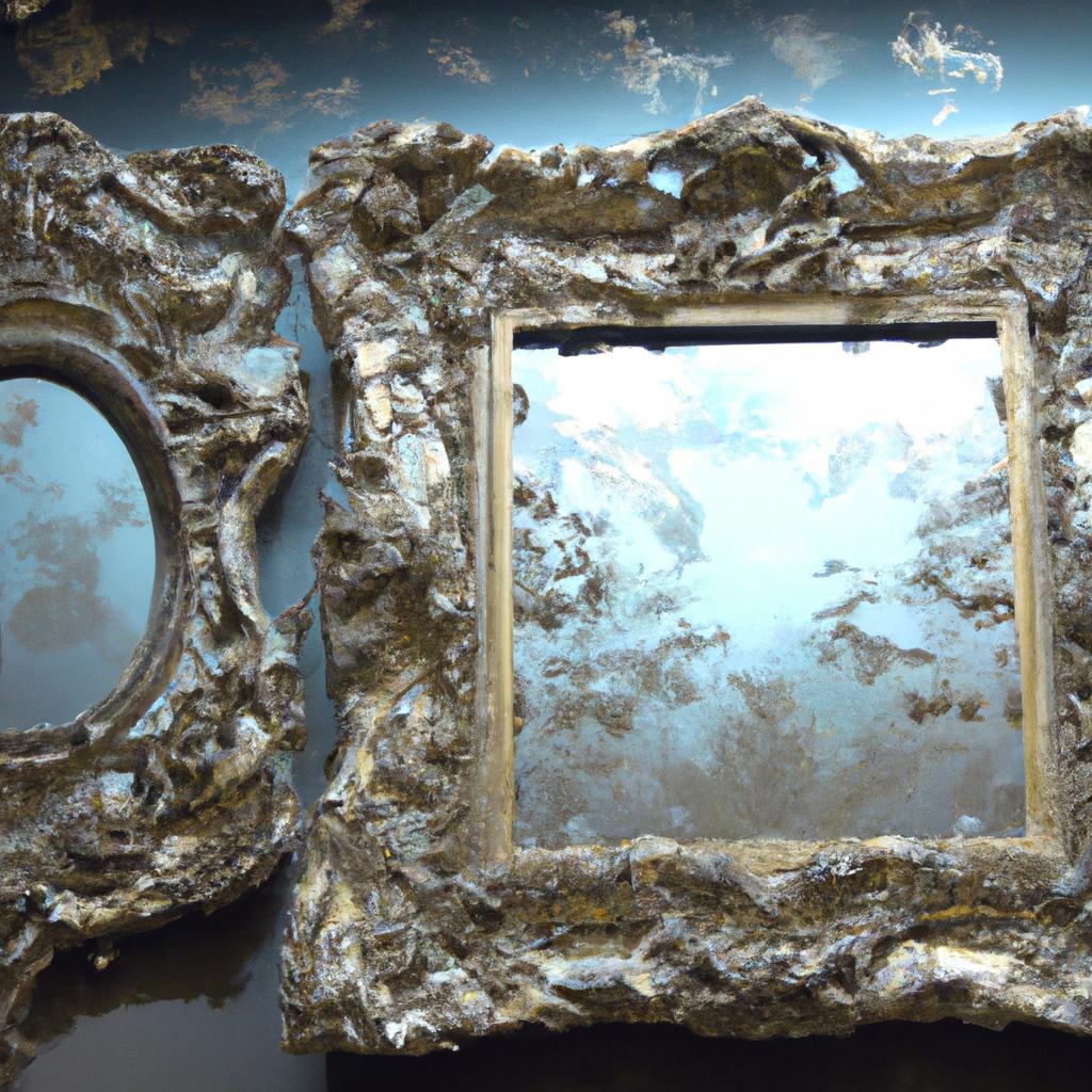 Miroir baroque argente