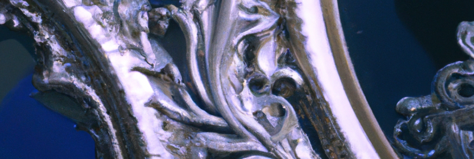 Miroir argent baroque