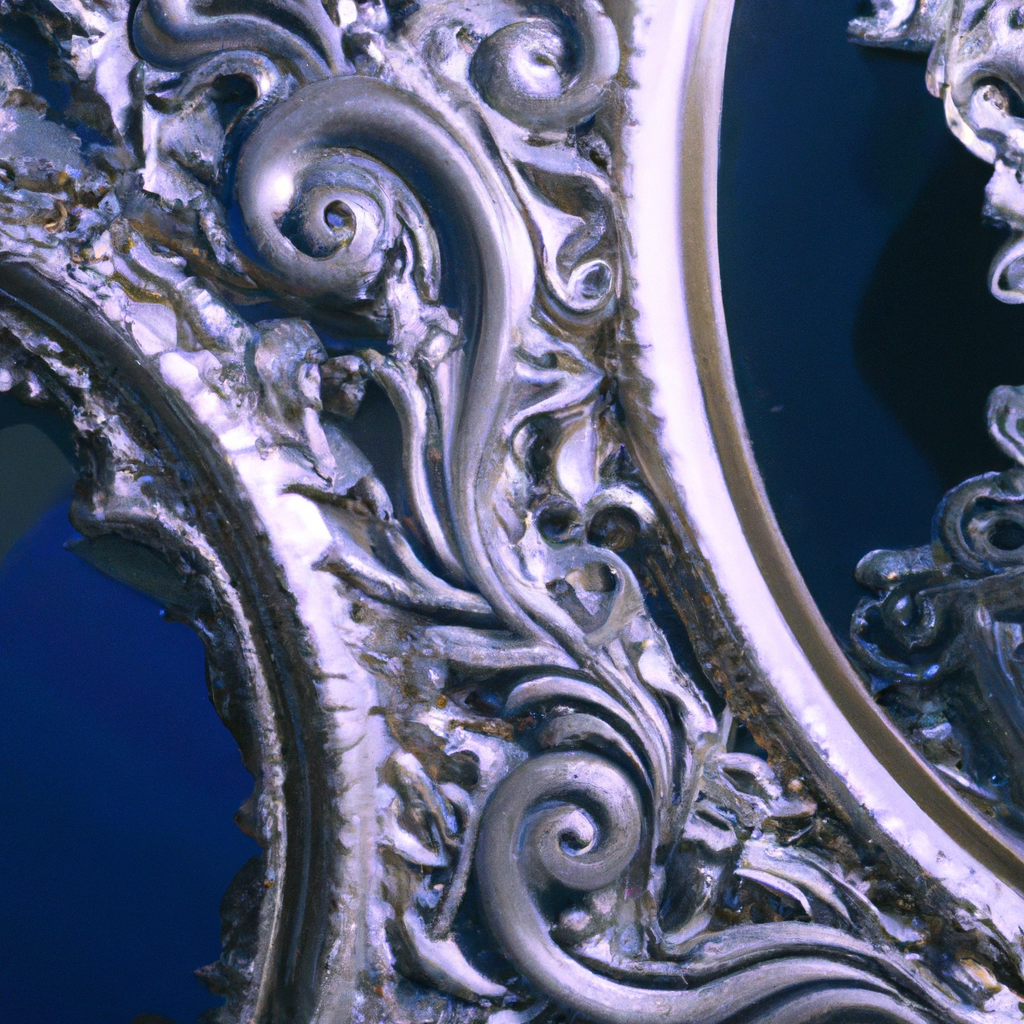 Miroir argent baroque