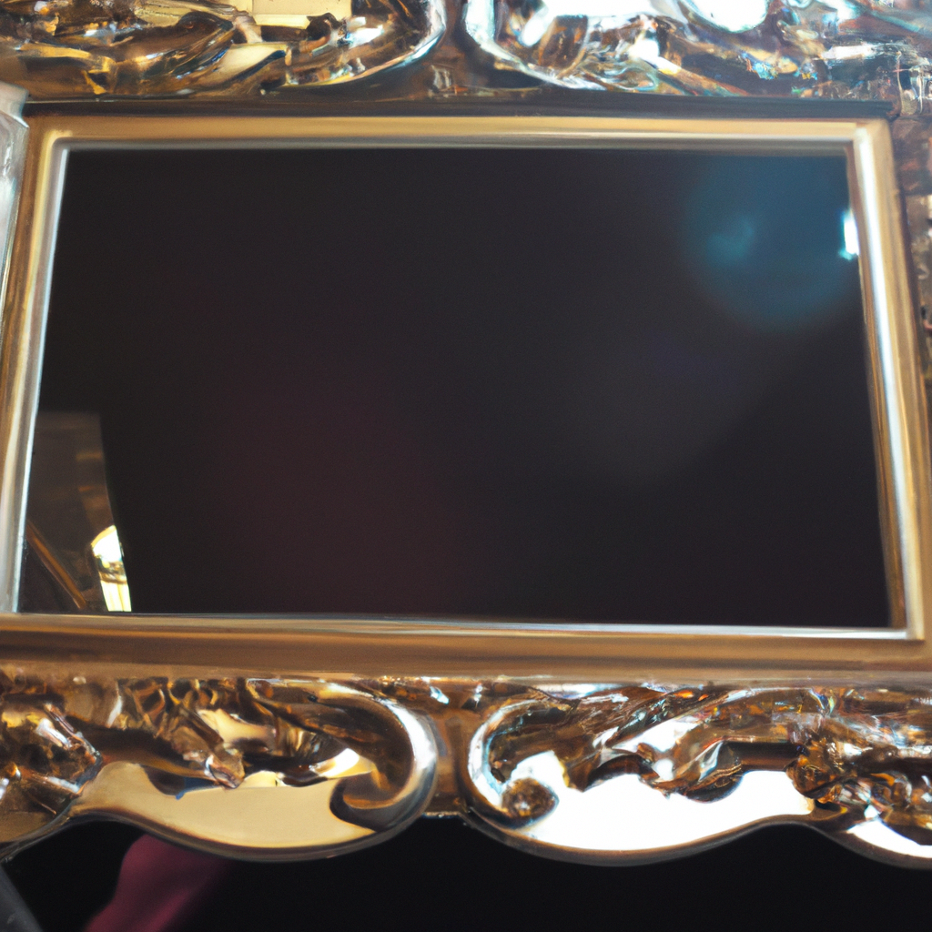 Miroir ancien doré baroque brocante