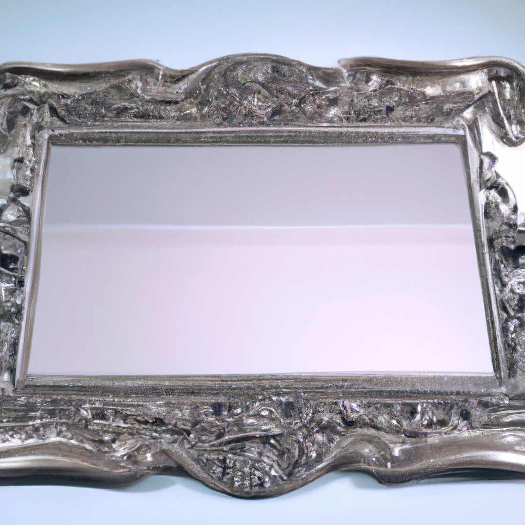 Miroir baroque argente 120x60